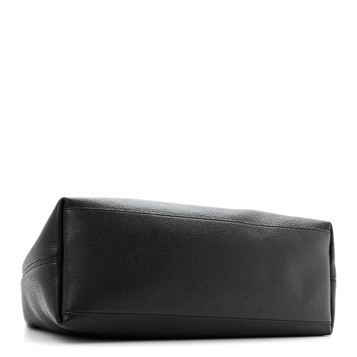 Pebbled Calfskin Medium Soho Chain Shoulder Bag Black