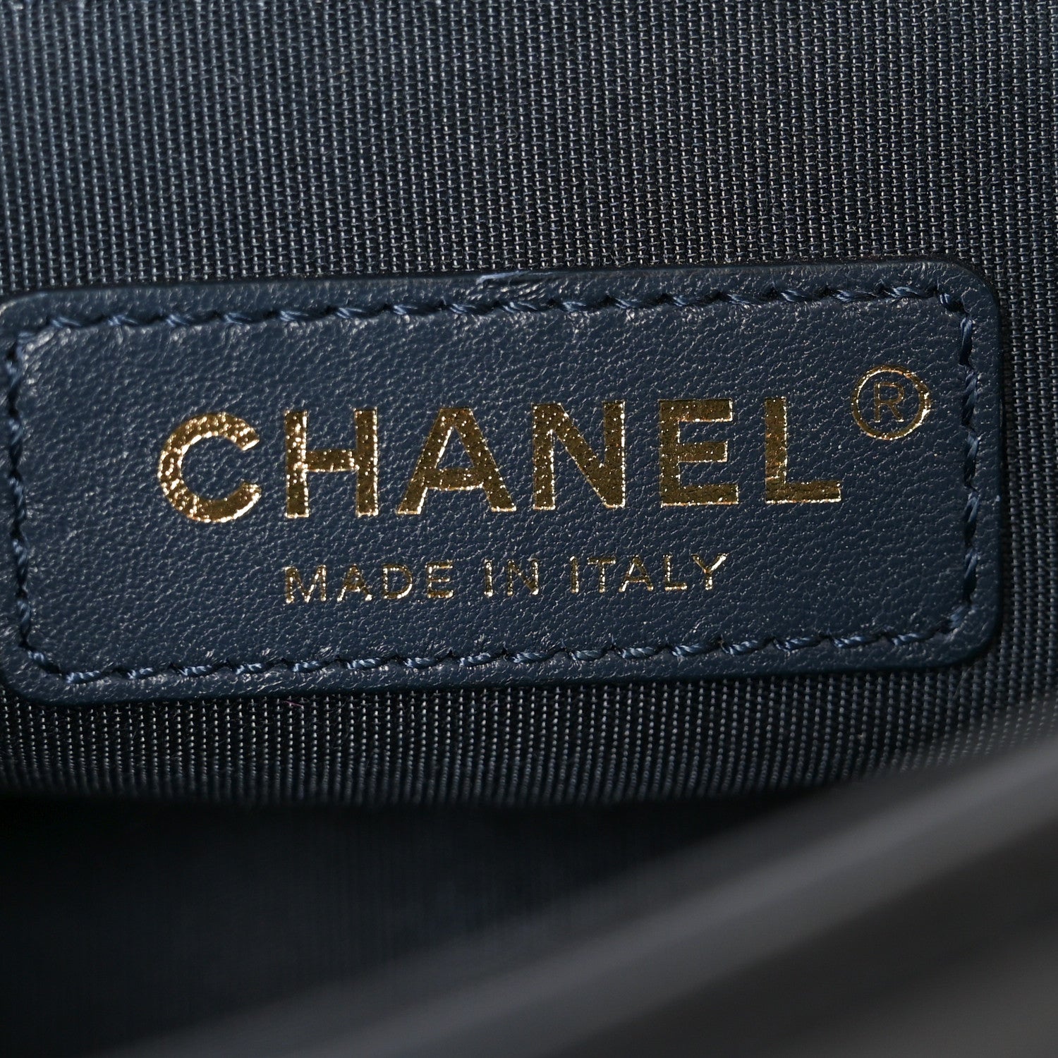 Chanel Sheepskin Chevron Stitched Chain Top Handle Flap Blue 6 of 10