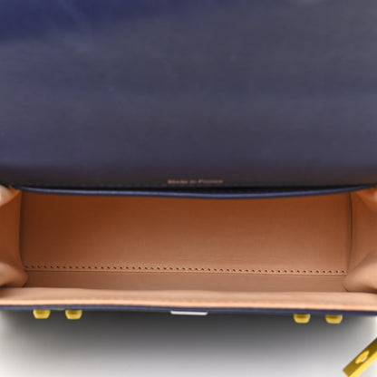 Delvaux Smooth Calfskin Mini Tempete Satchel Navy Yellow 5 of 5