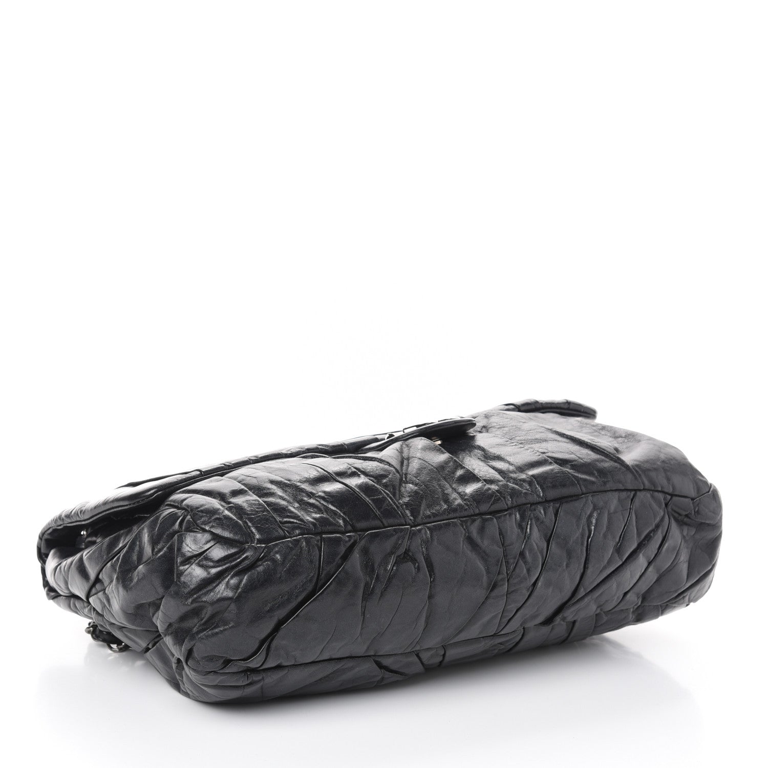 Chanel Glazed Calfskin Twisted Maxi Flap Black 5 of 11