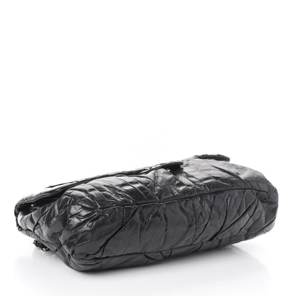 Chanel Glazed Calfskin Twisted Maxi Flap Black 5 of 11