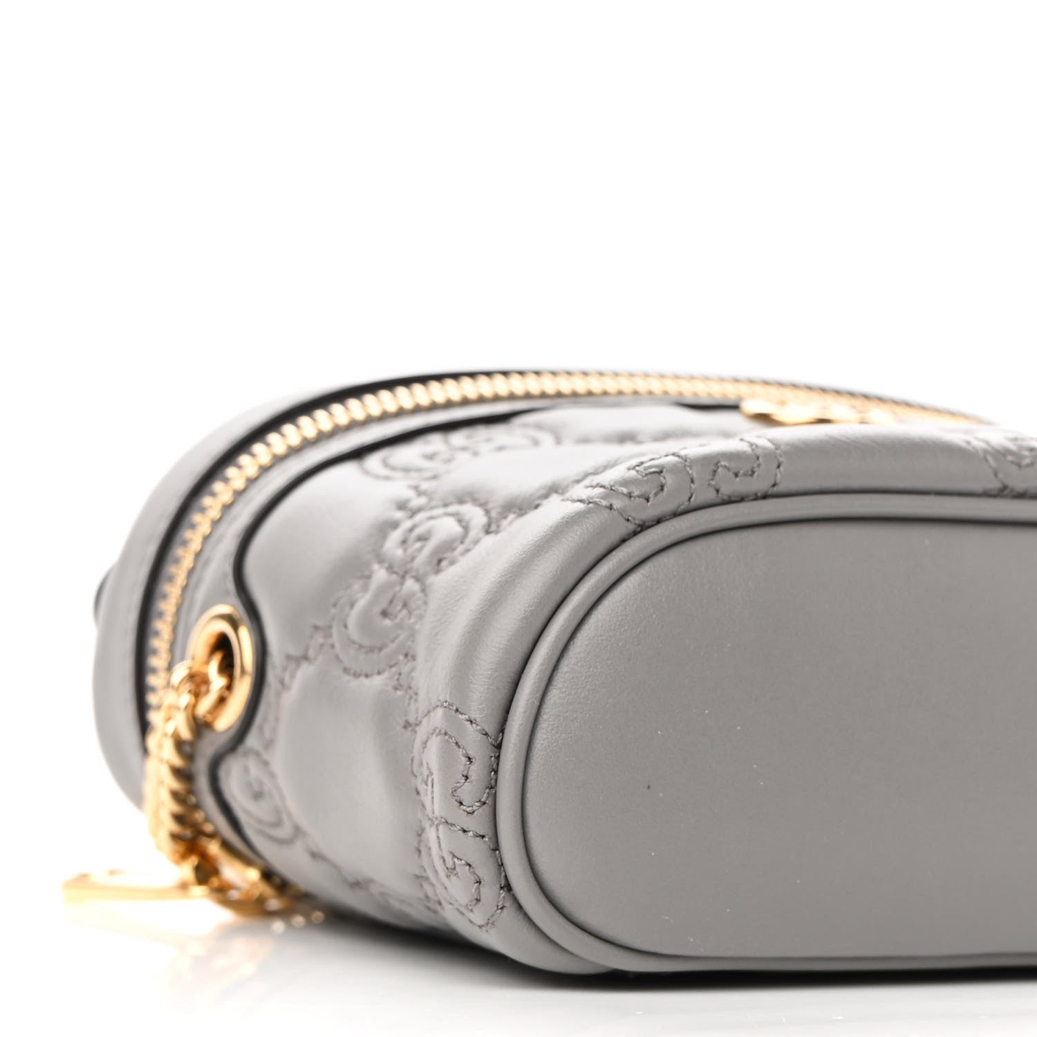 Gucci Calfskin GG Matelasse Mini Top Handle Bag Dusty Grey 8 of 9