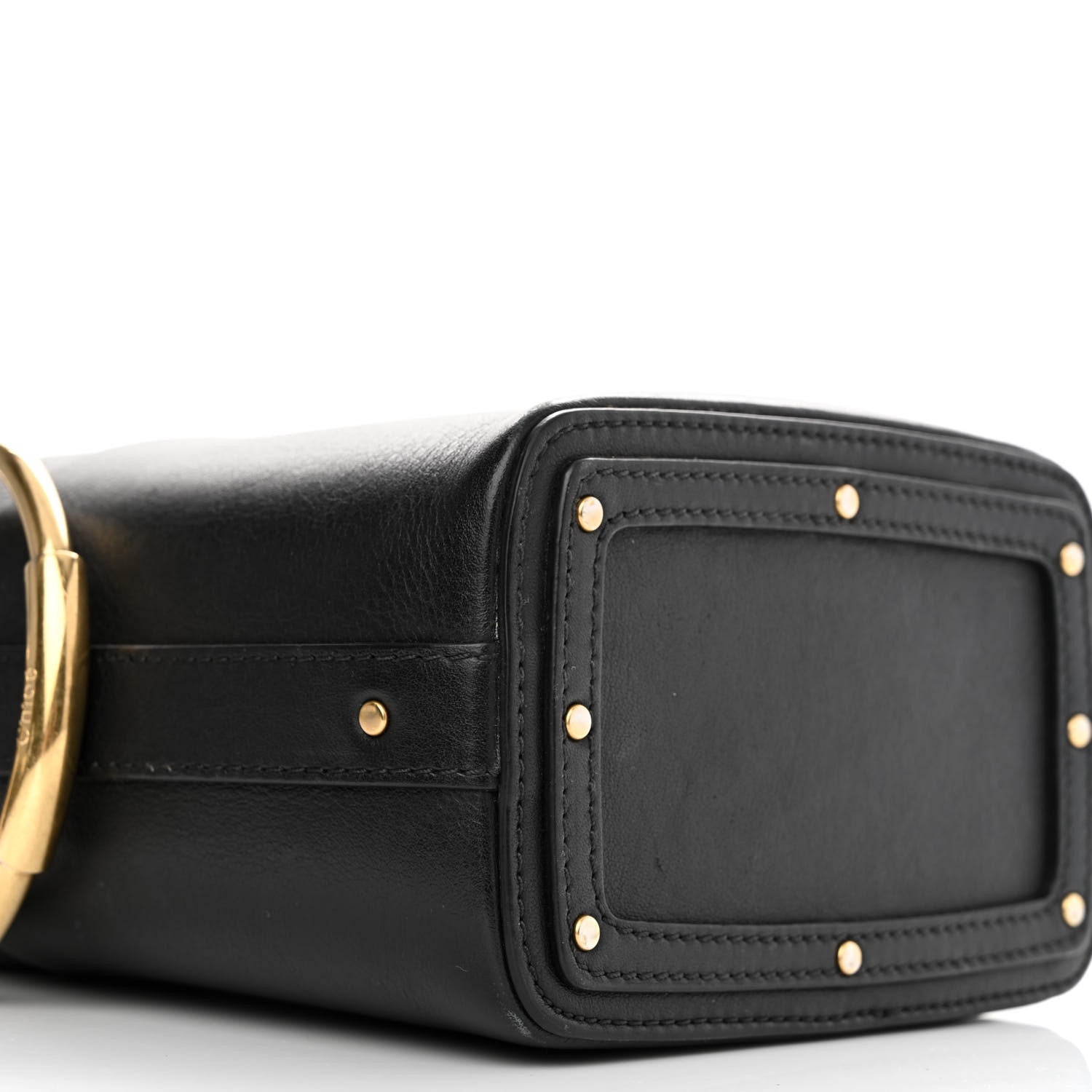Chloe Smooth Calfskin Mini Roy Bucket Bag Black 9 of 13