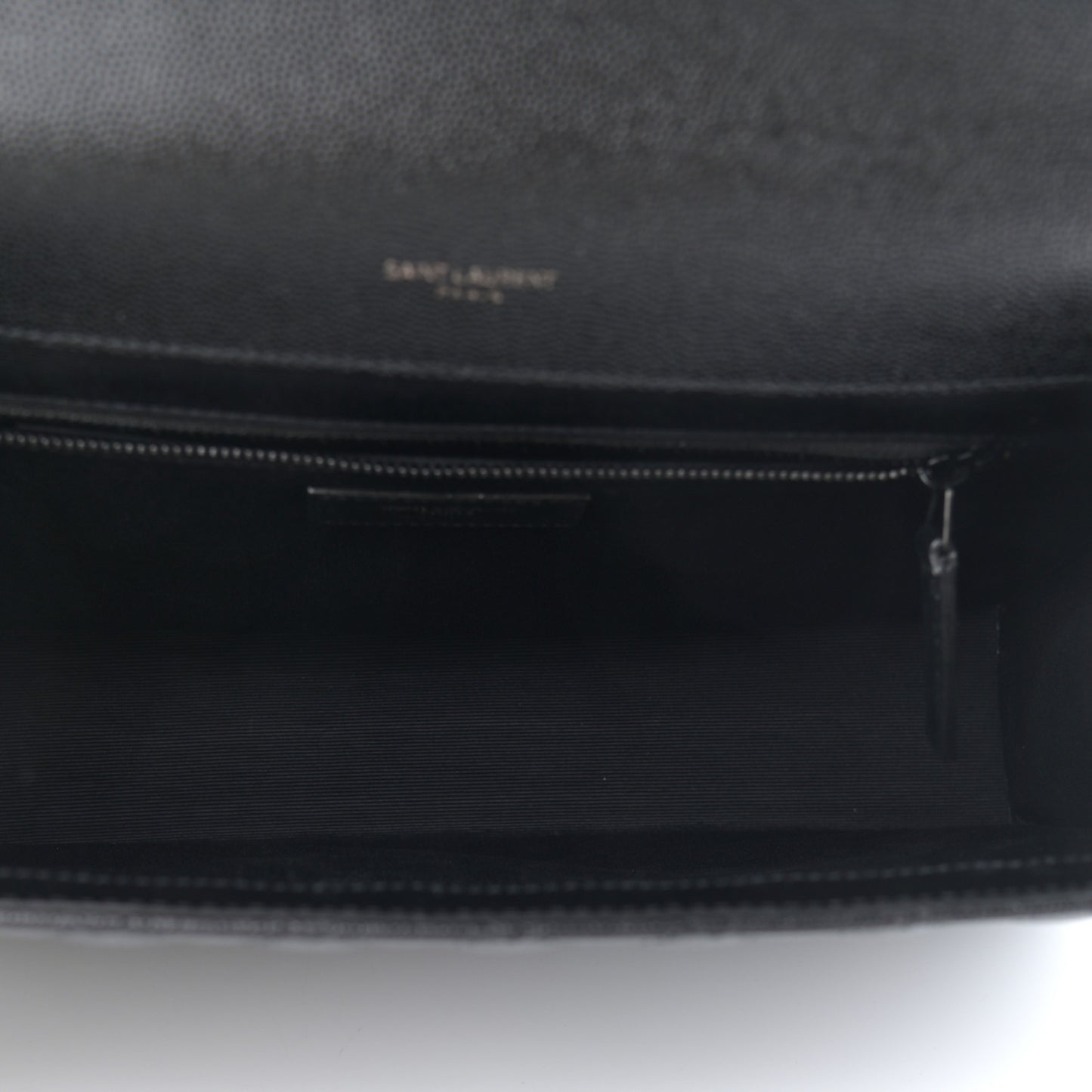 Grain De Poudre Textured Mixed Matelasse Large Triquilt Monogram Monochrome Satchel Black