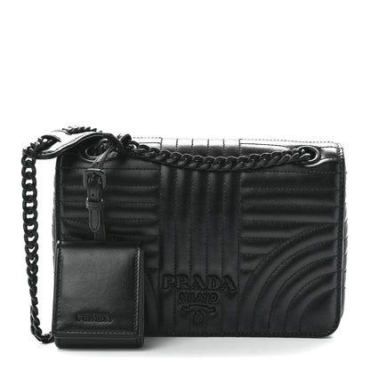 Prada Nappa Impunture Small Diagramme Crossbody Bag Black 1 of 12