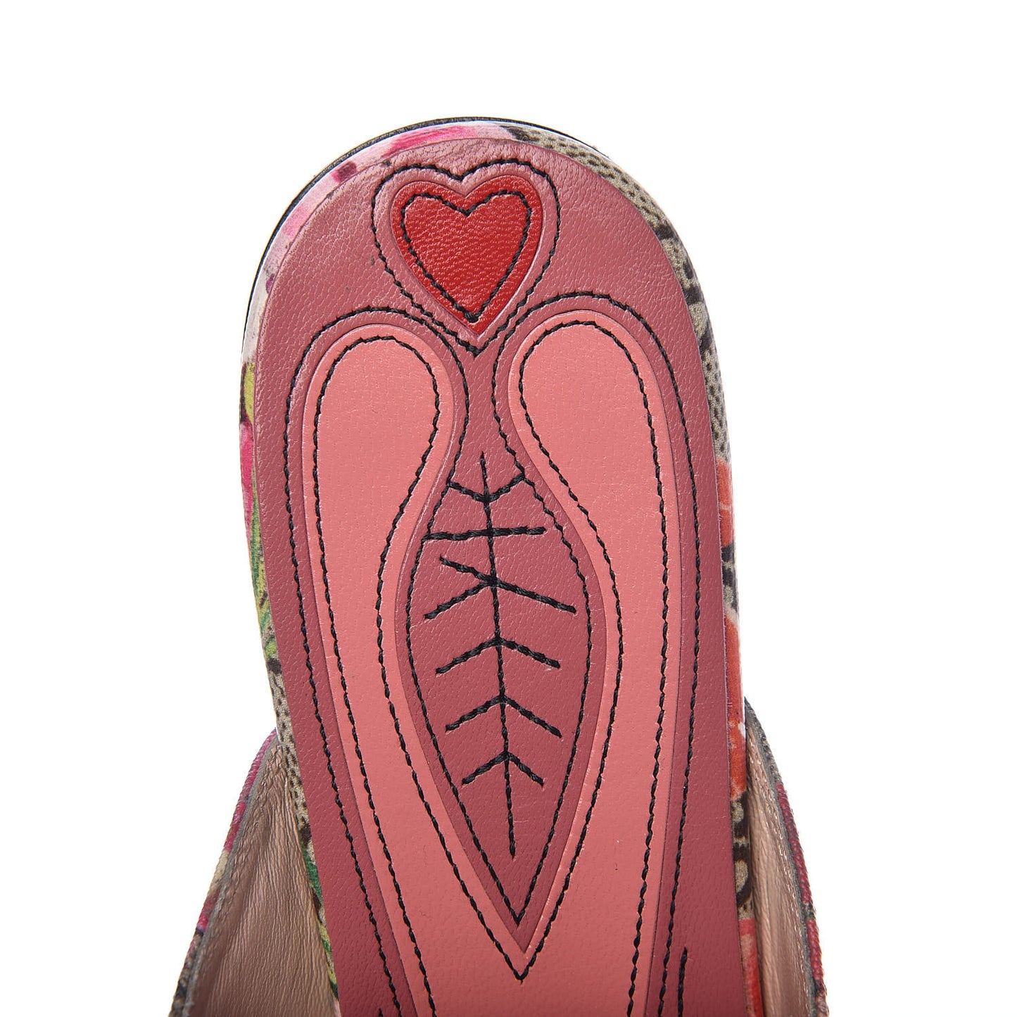GG Supreme Monogram Blooms Womens Princetown Slippers 36.5 Beige Multicolor Dry Rose