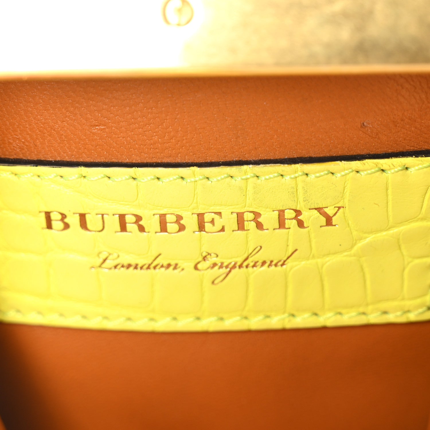 Burberry Alligator Mini Frame Bag Neon Yellow 1701256 – FASHIONPHILE