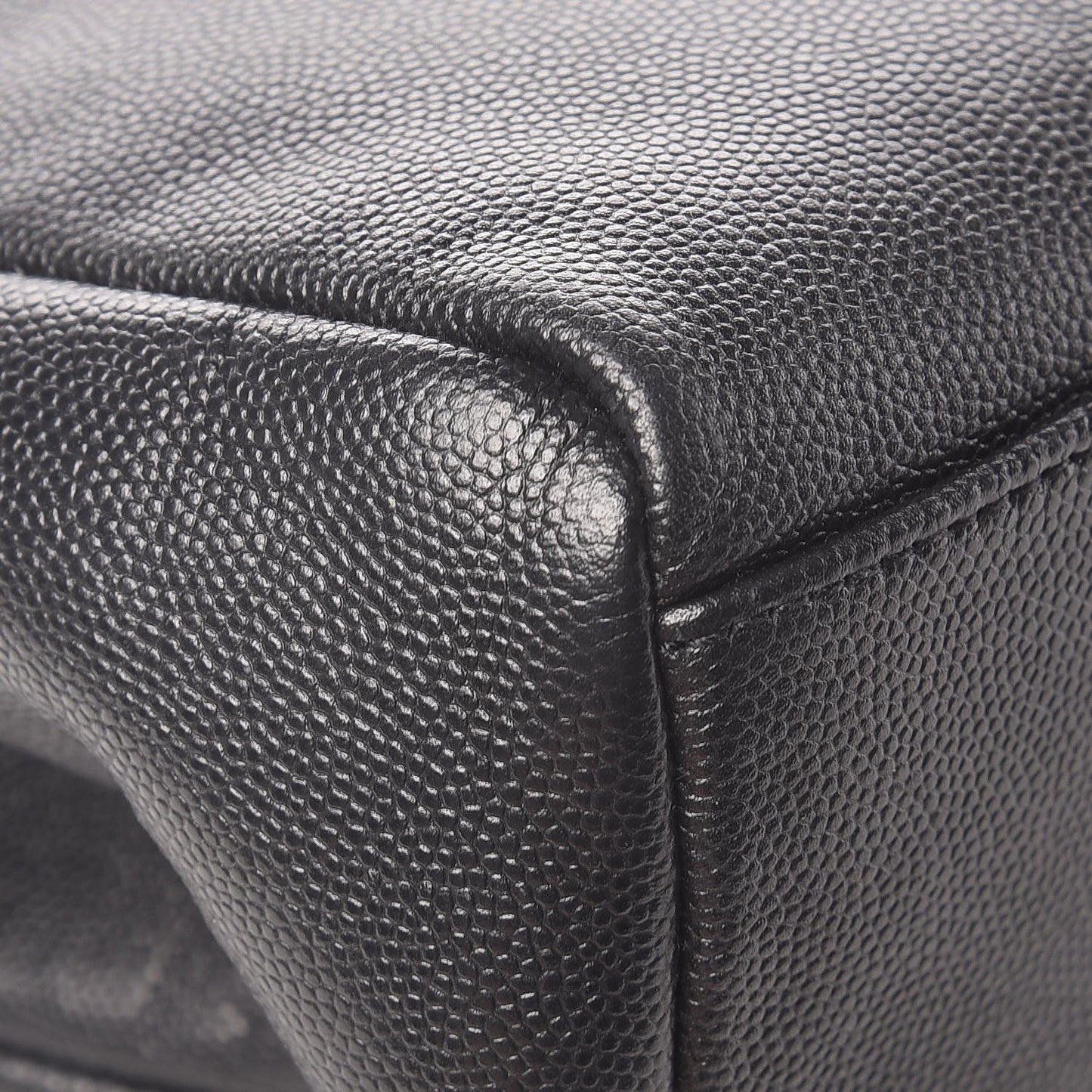 Grain De Poudre Medium West Hollywood Monogram Fold-Over Black