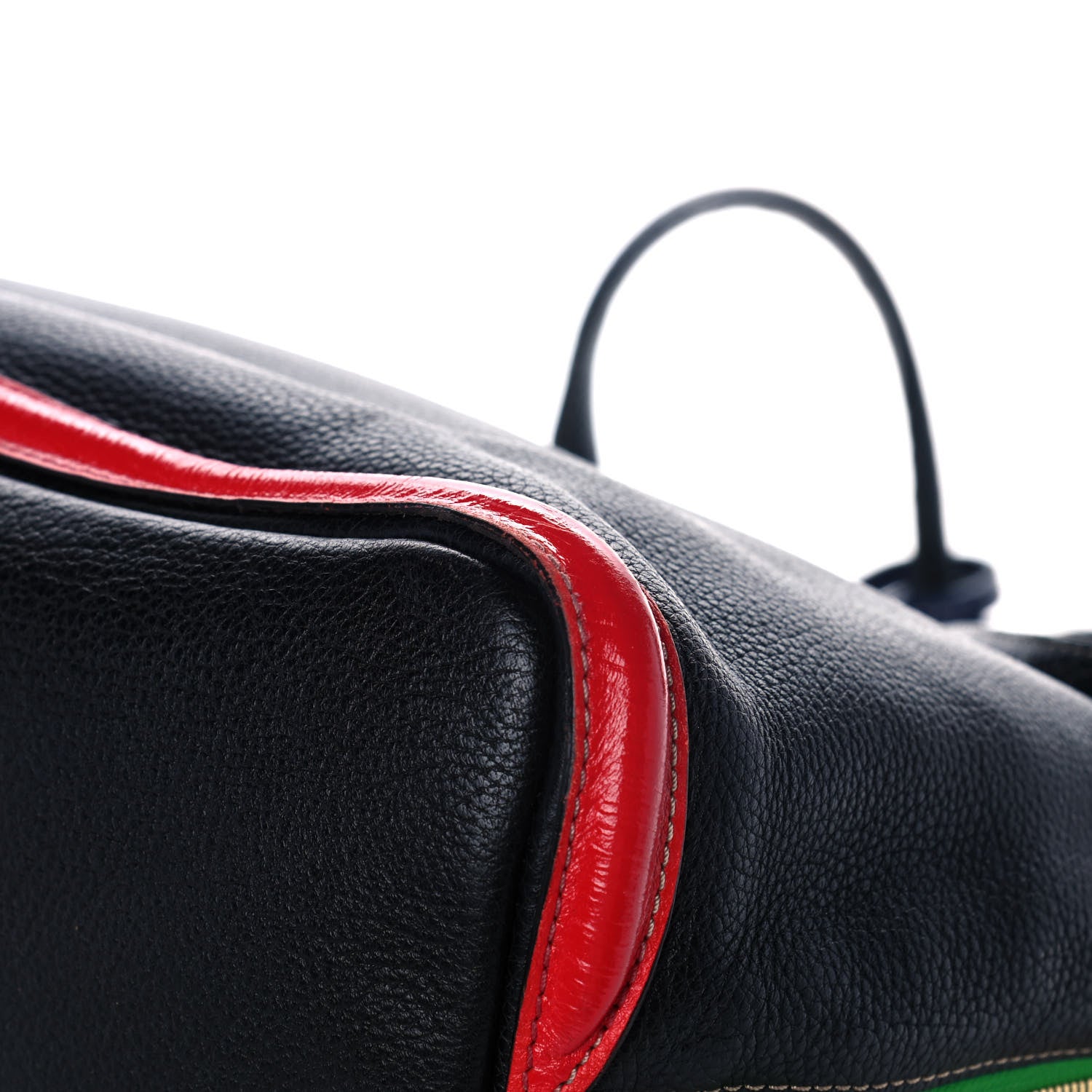 Alexander McQueen Pebbled Calfskin Skull Padlock Tote Black Navy Red Green 12 of 15