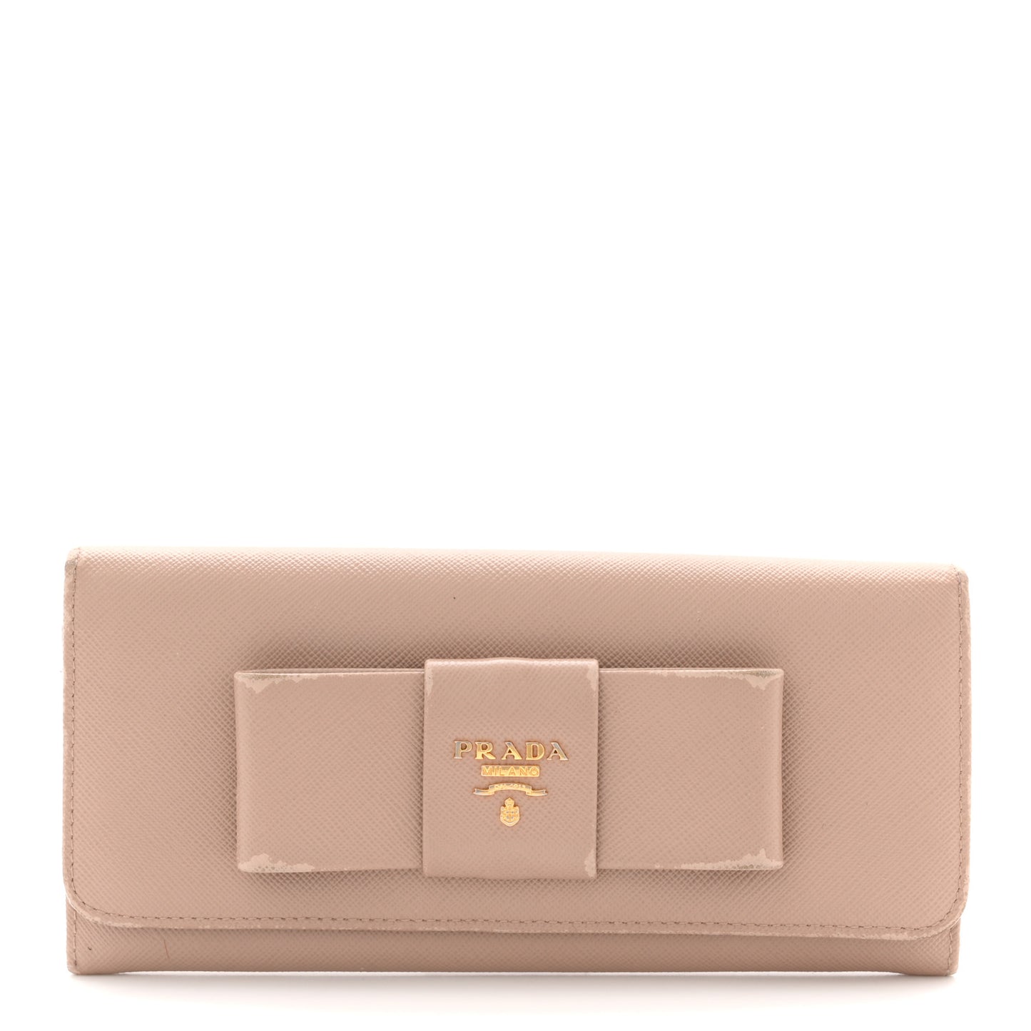 Saffiano Fiocco Bow Continental Wallet Cammeo