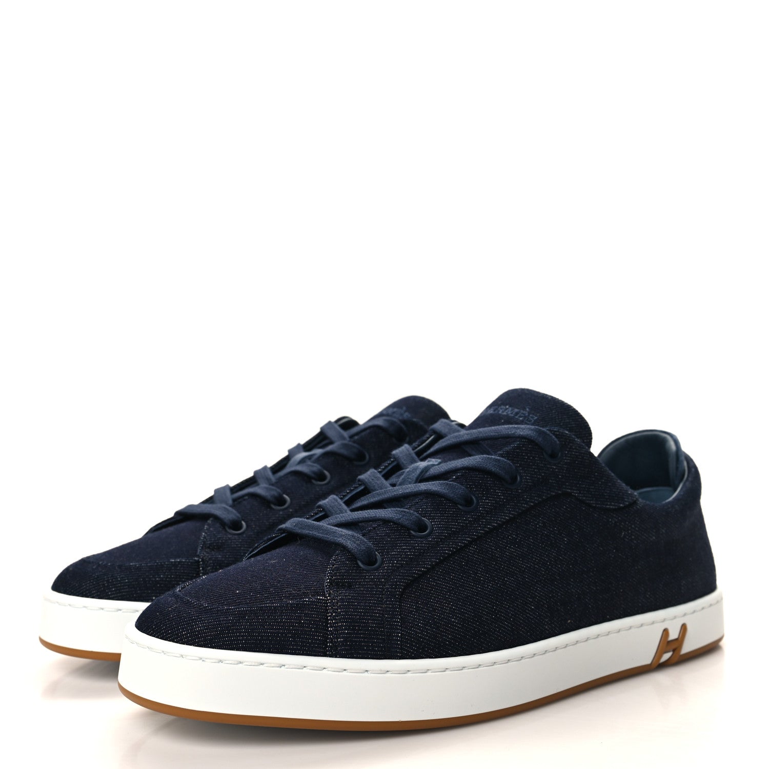 Hermes Denim Mens Kid Sneakers 41.5 Bleu Brut Bleu Celeste 3 of 8
