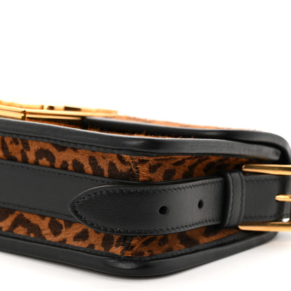 Christian Dior Calfskin Pony Hair Leopard Print Miss Dior Flap Black 10 of 10