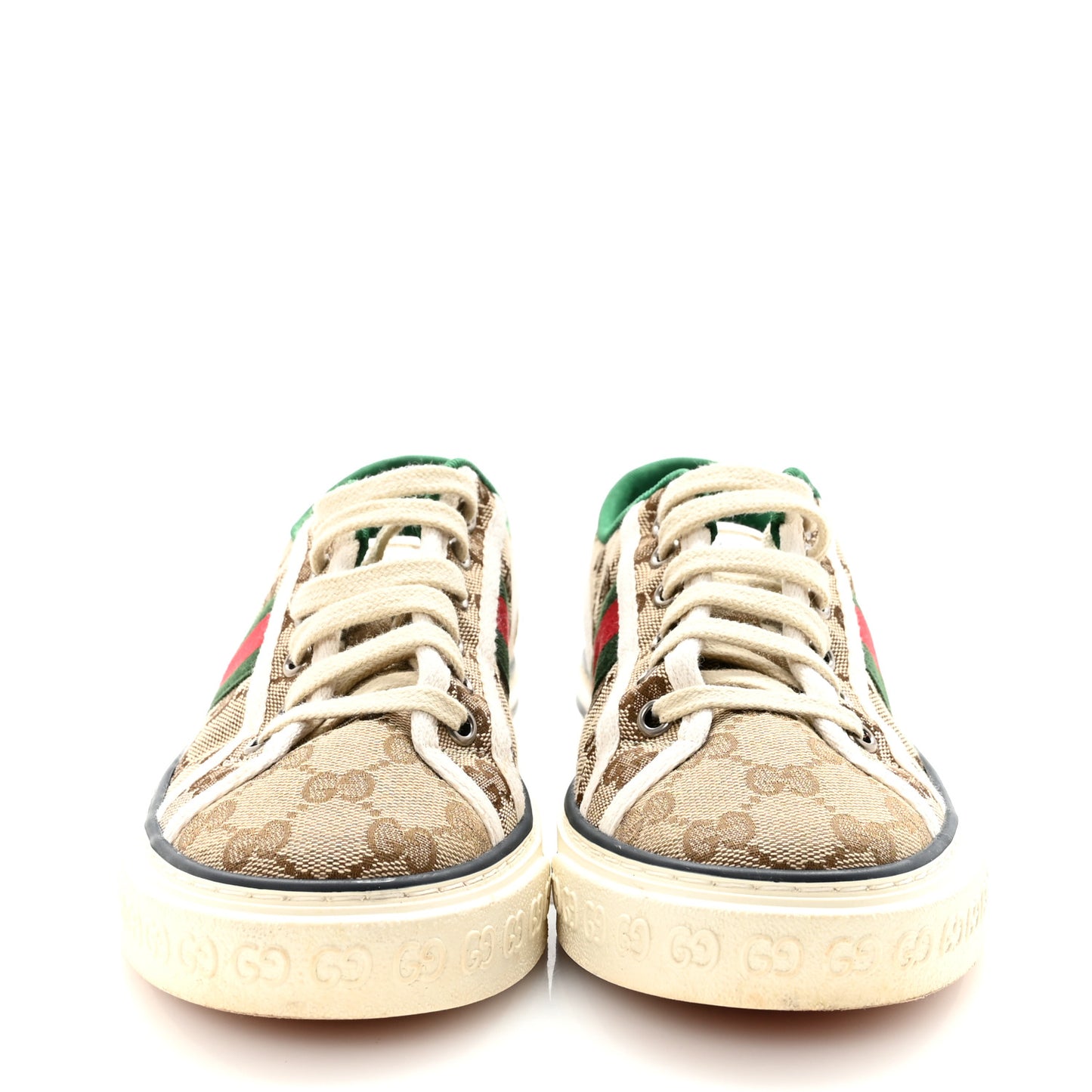 GG Monogram Web Womens 1977 Tennis Sneakers 35.5 Beige Ebony Mystic White 38 Beige Ebony Mystic White