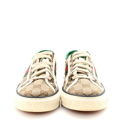 Gucci GG Monogram Web Womens 1977 Tennis Sneakers 35.5 Beige Ebony Mystic White 38 Beige Ebony Mystic White 3 of 8