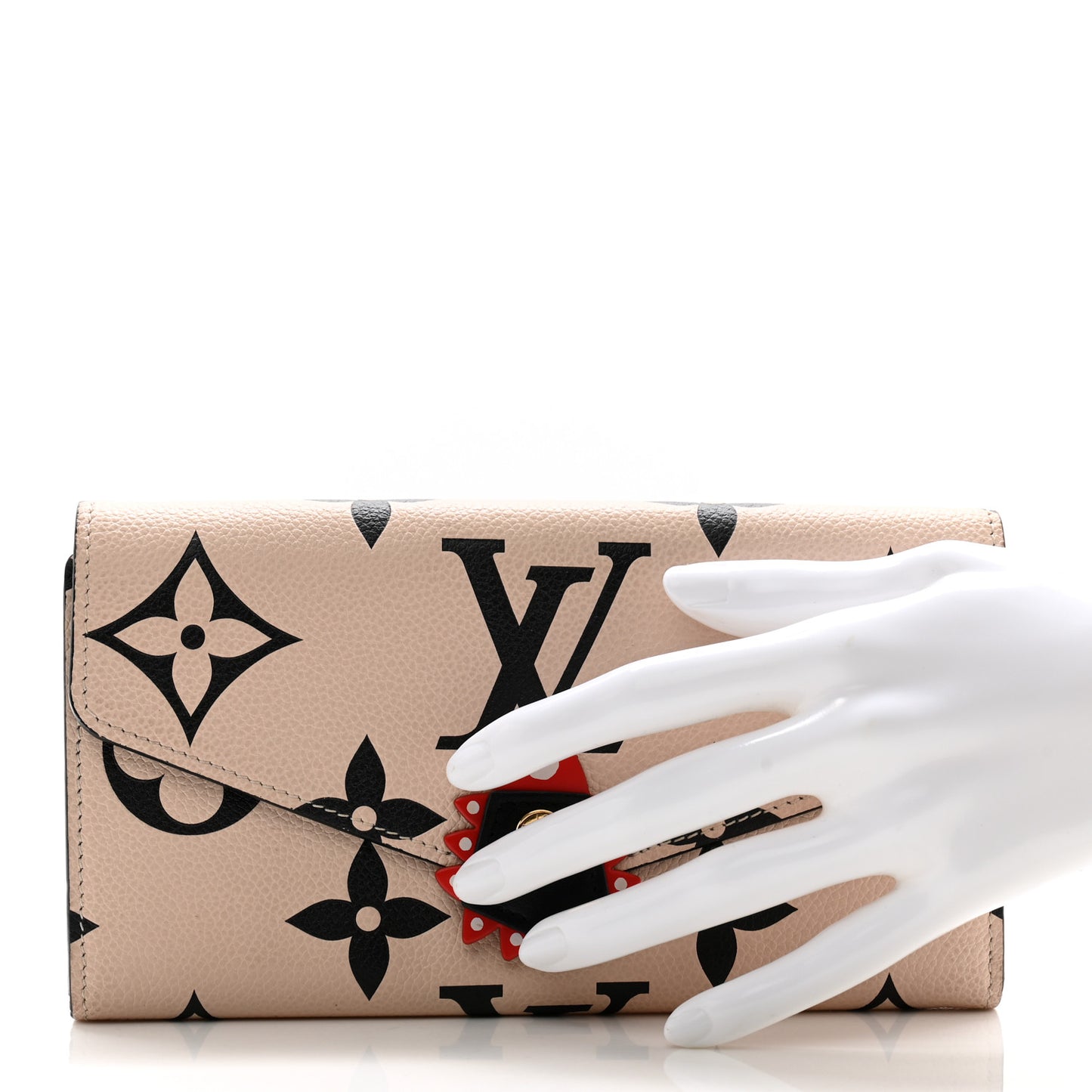 Empreinte Monogram Giant Crafty Sarah Wallet Creme Black