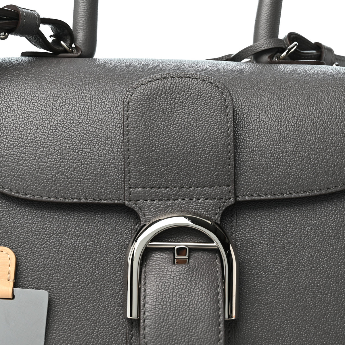Rodeo Calfskin PM Brillant Satchel Stone
