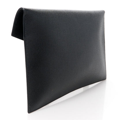 Saint Laurent Grain De Poudre Uptown Pouch Black 3 of 10
