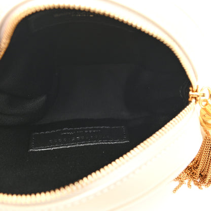 Saint Laurent Calfskin Matelasse Chevron Quilted Baby Round Vinyle Belt Bag Blanc Vintage 5 of 11