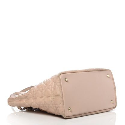 Christian Dior Coated Canvas Cannage Small Panarea Tote Beige 4 of 29