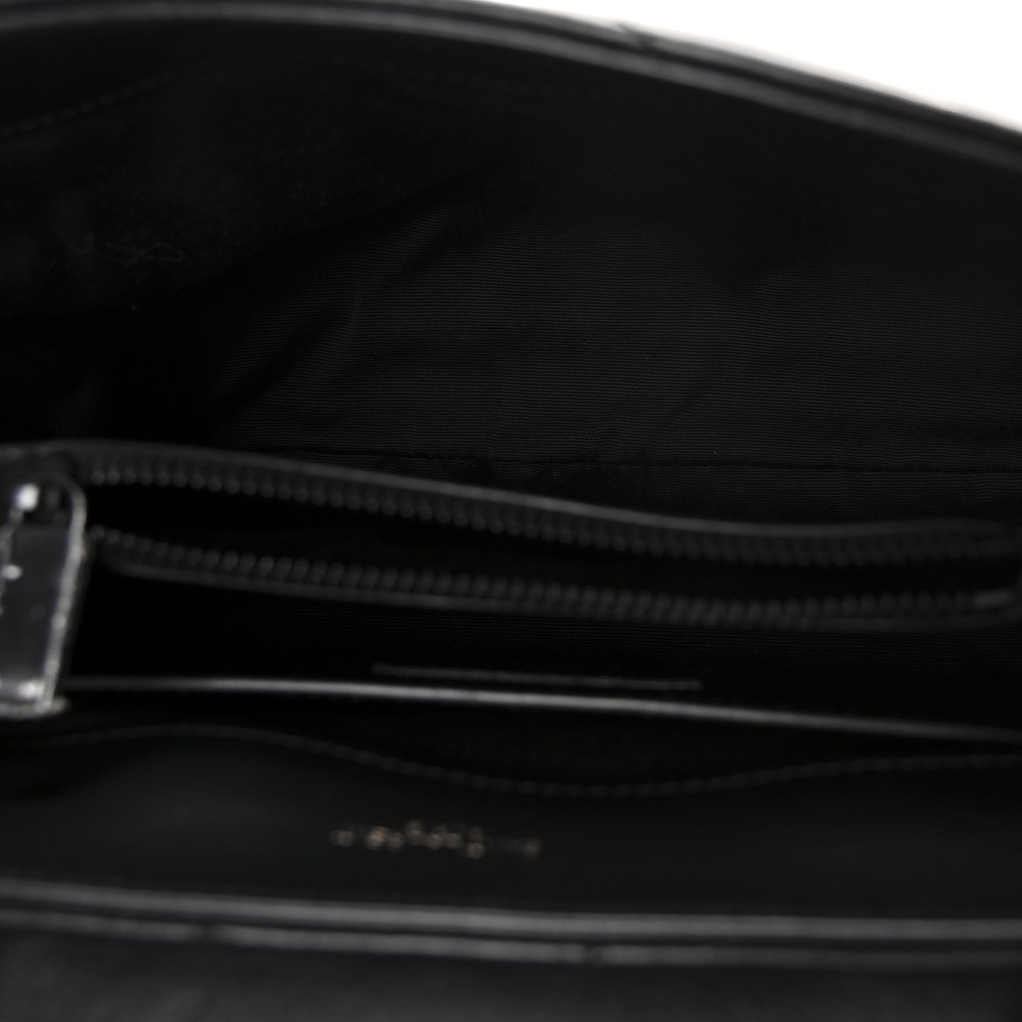 Calfskin Y Quilted Monogram Monochrome Small Loulou Chain Satchel Black