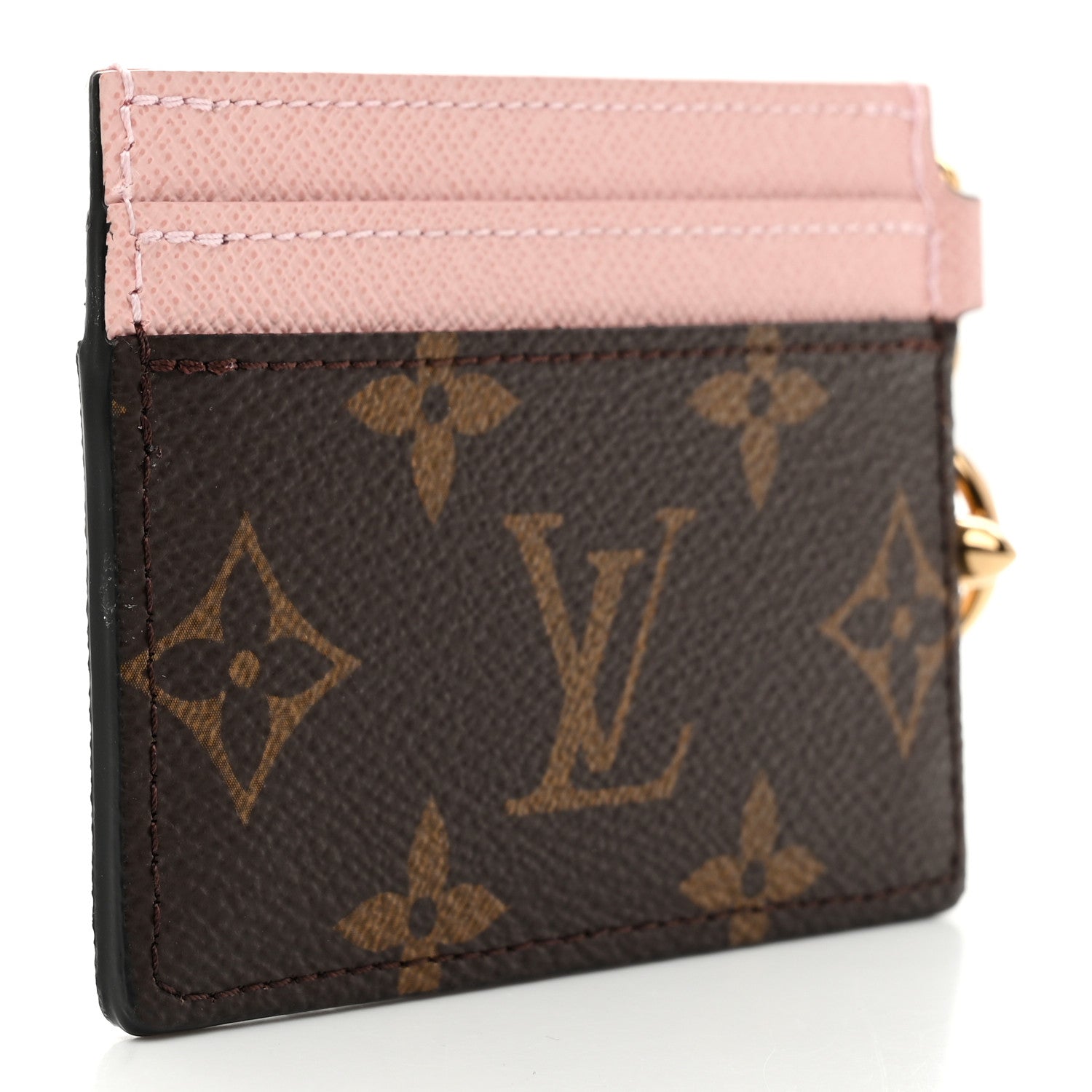 Louis Vuitton Monogram LV Charms Card Holder Rose Ballerine