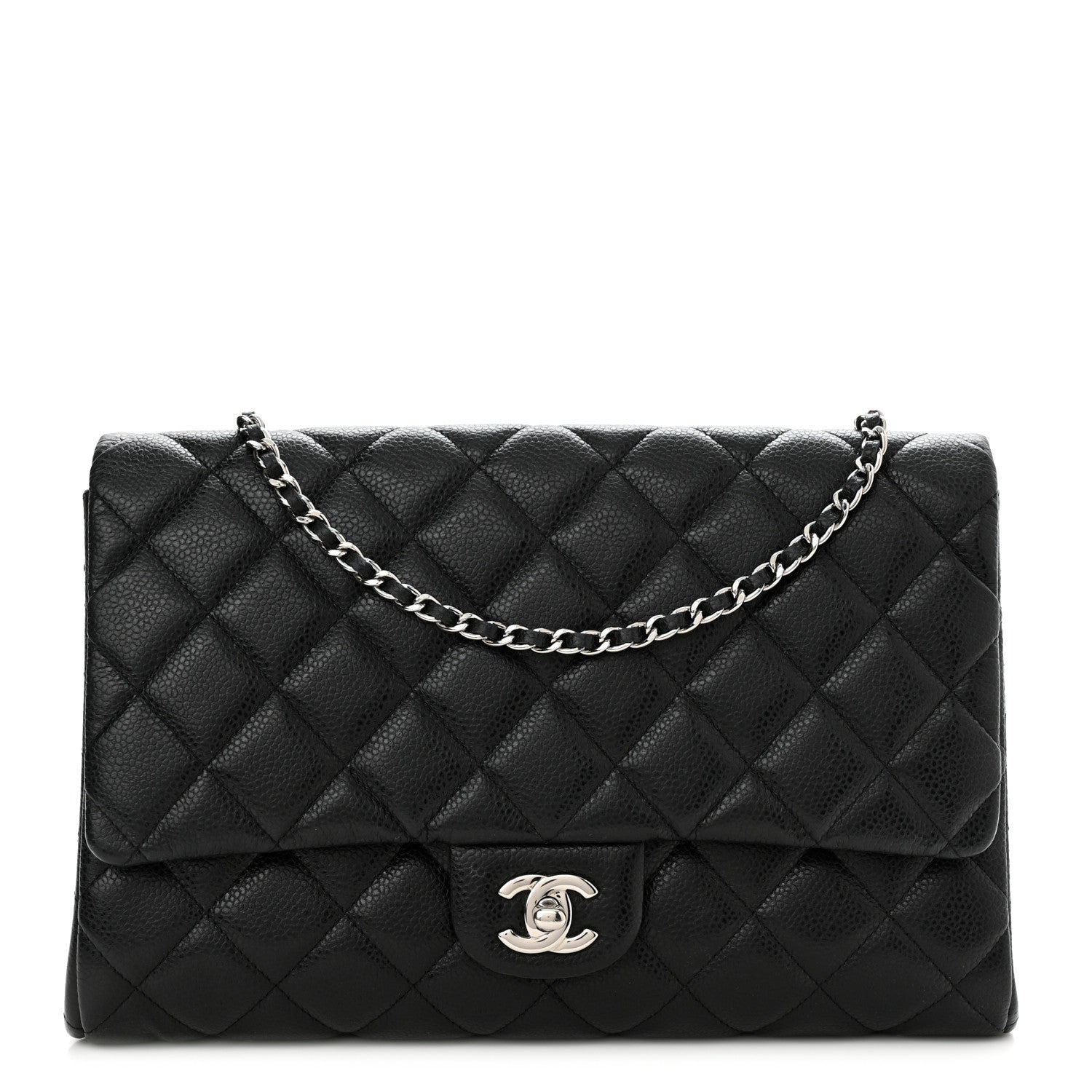 Chanel Caviar Quilted Clutch With Chain Flap Black 1 of 11