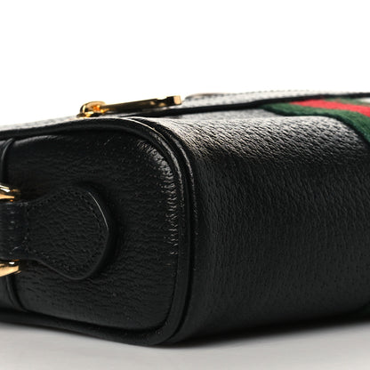 Gucci Calfskin Web Mini Ophidia Shoulder Bag Black 9 of 10