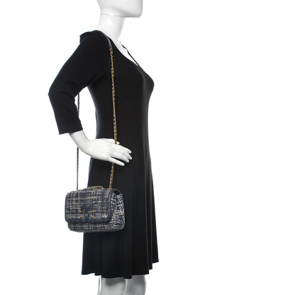 Chanel Tweed Snakeskin Quilted Small CC Filigree Flap Multicolor 2 of 14
