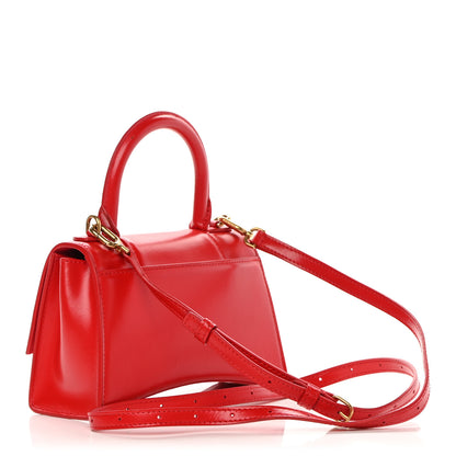 Balenciaga Shiny Box Calfskin Hourglass Top Handle Bag XS Bright Red 3 of 17