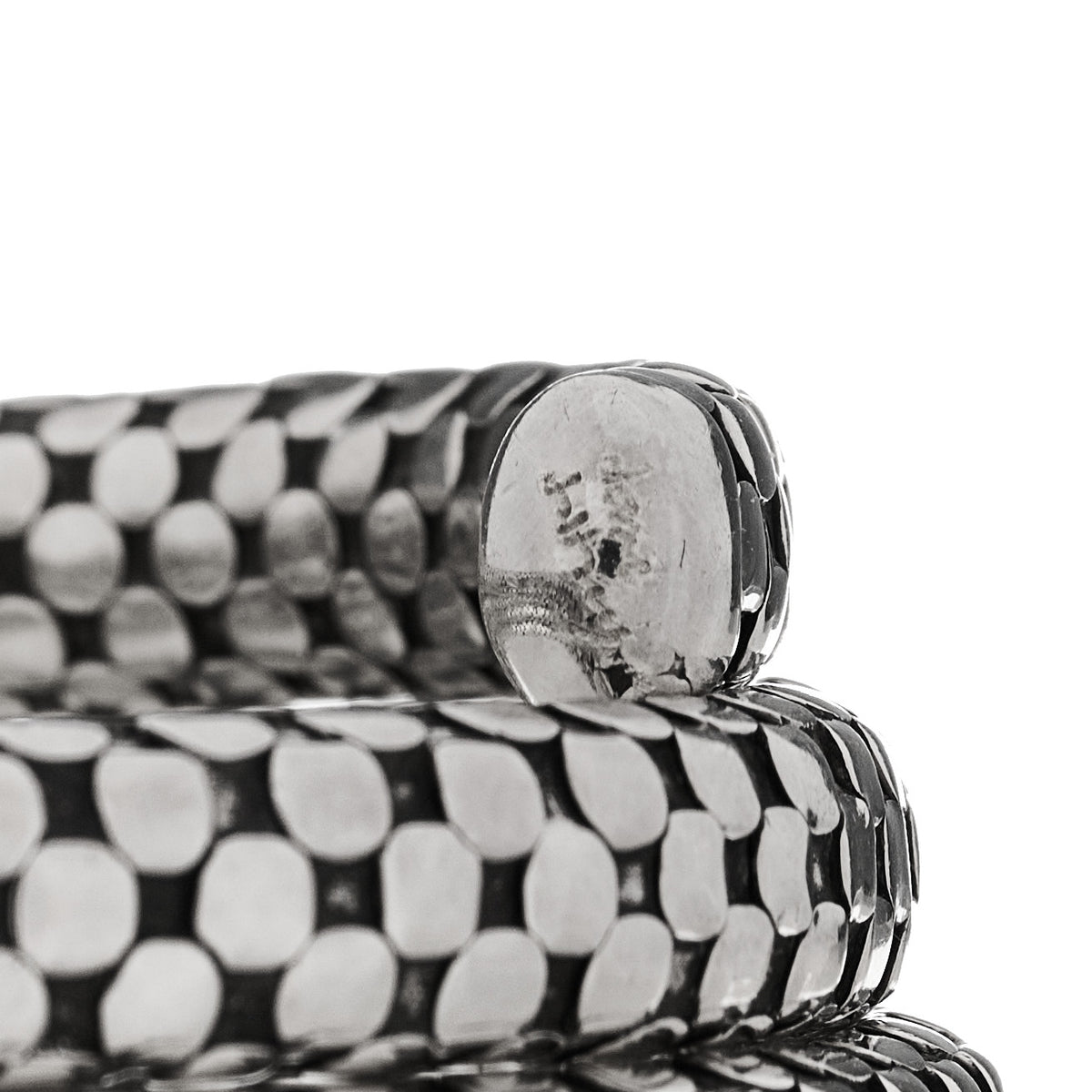 Sterling Silver Dot Triple Coil Bracelet