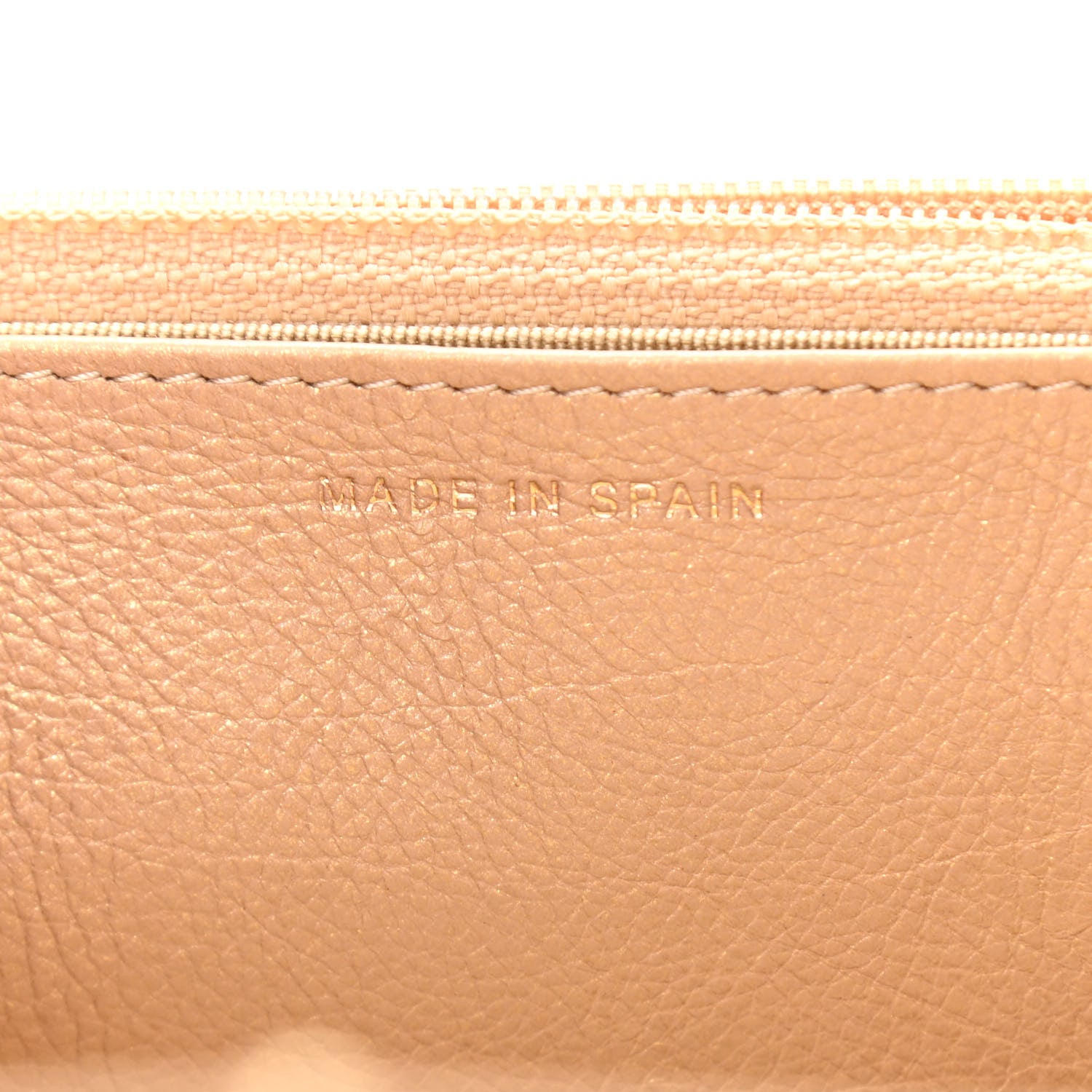 Chanel Metallic Calfskin Quilted Wallet On Chain WOC Gold 6 of 11