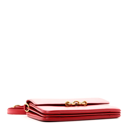 Saint Laurent Smooth Calfskin Le Maillon Satchel Rouge Eros 4 of 12