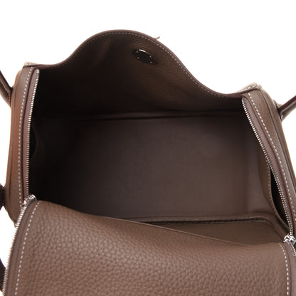 Hermes Taurillon Clemence Lindy 26 Etoupe 5 of 11