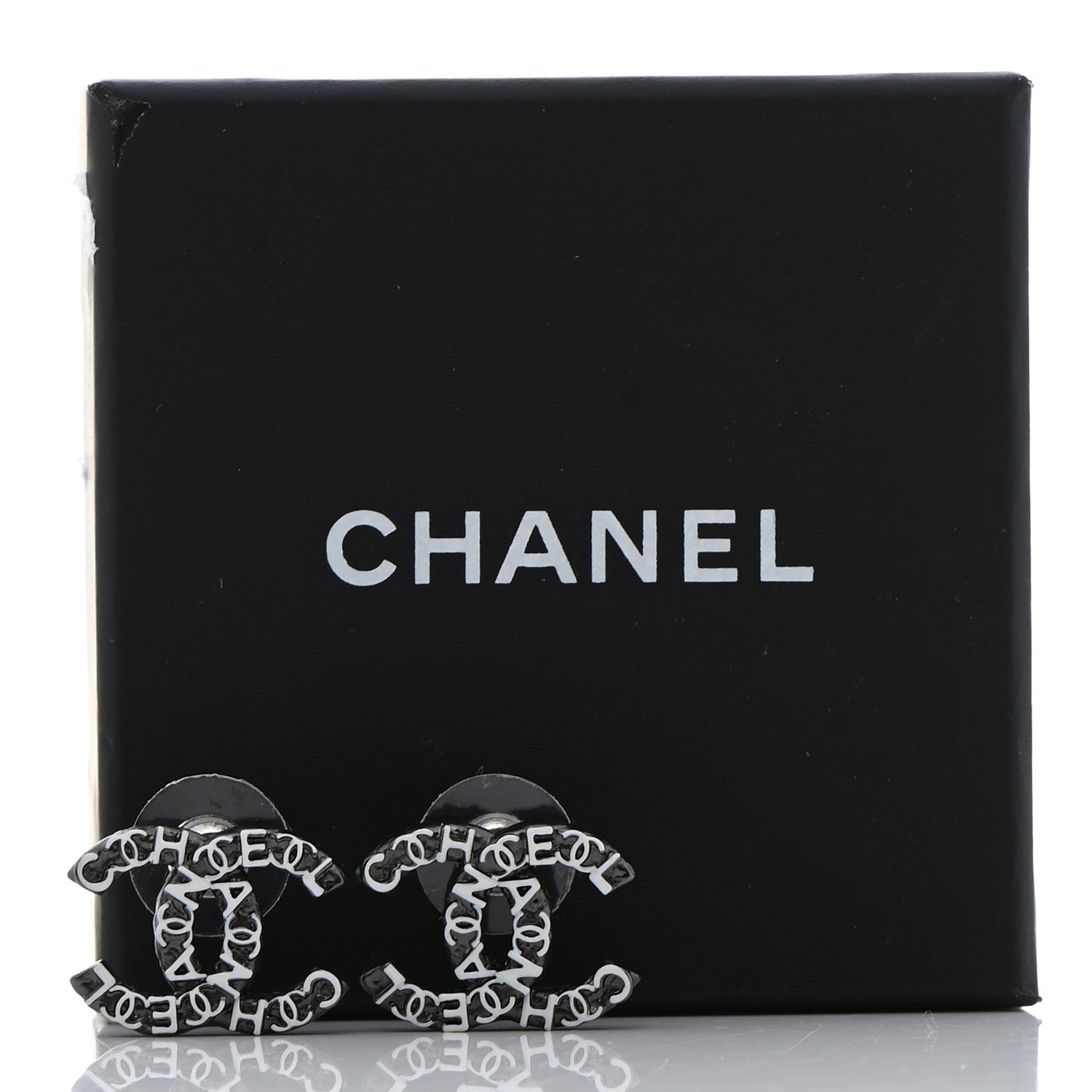 Chanel CC Earrings Ruthenium White Silver 5 of 5