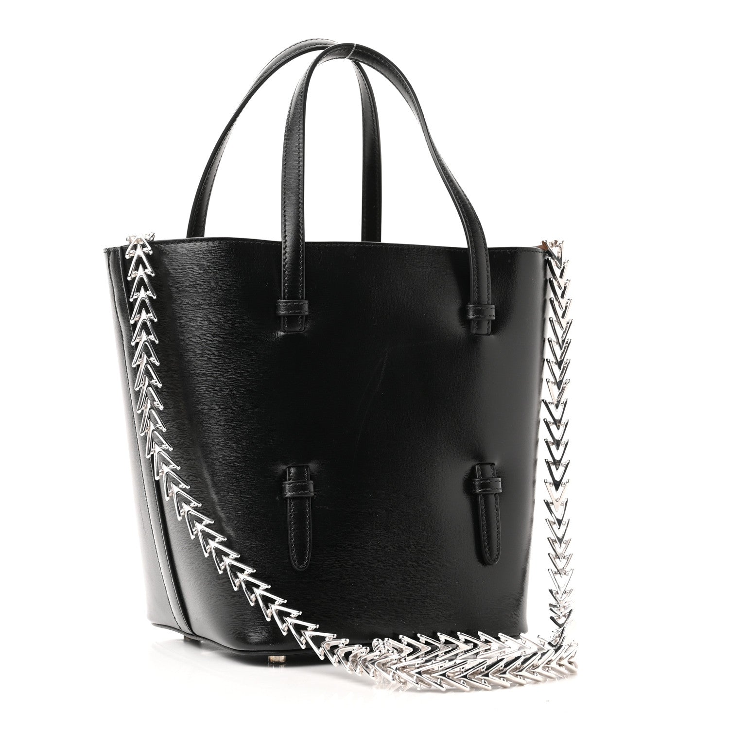 Alaia Calfskin Chain Bag Black 2 of 11