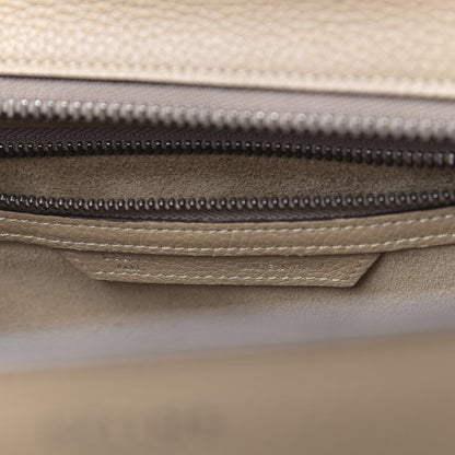 Celine Drummed Calfskin Micro Luggage Souris 11 of 12