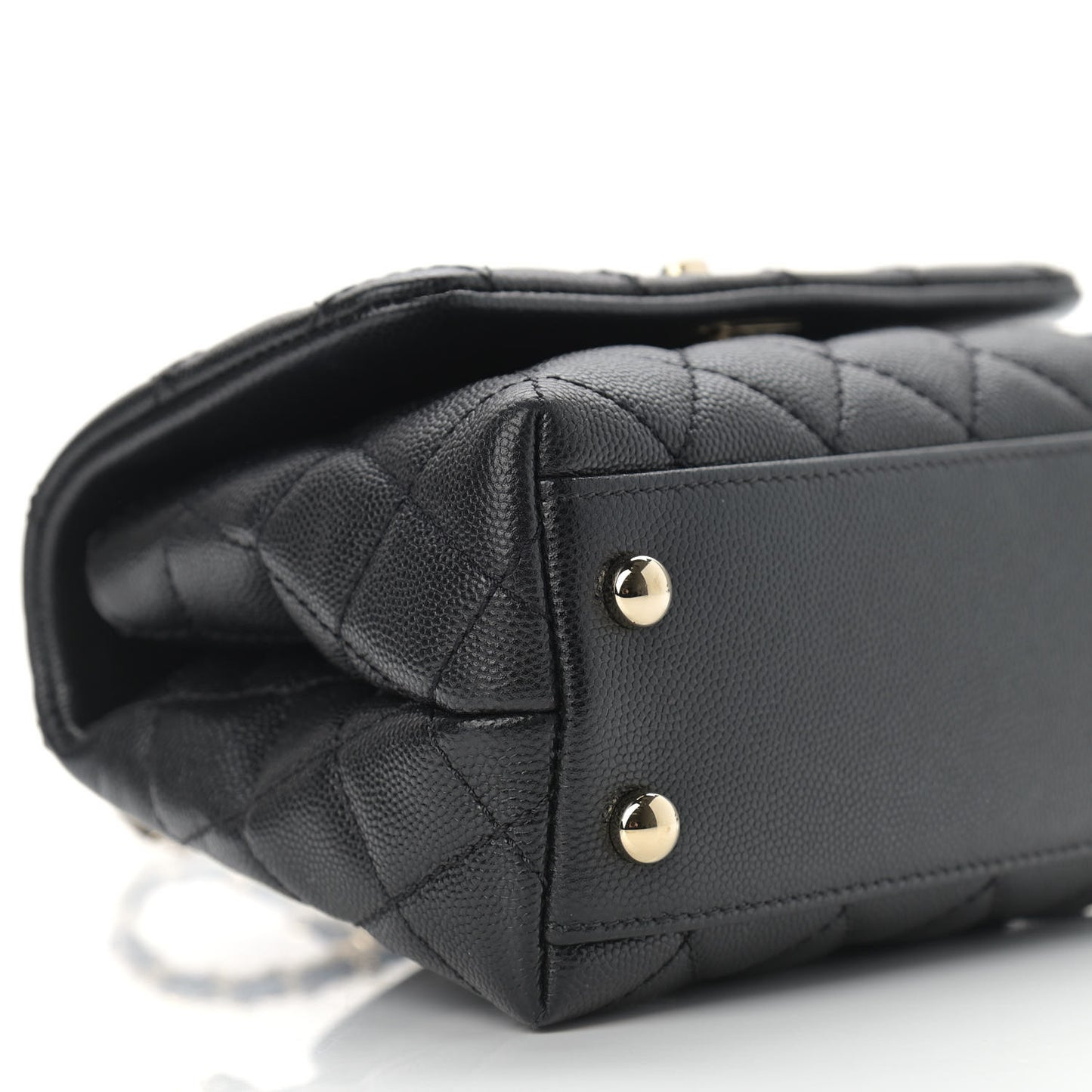 Caviar Quilted Extra Mini Coco Handle Flap Black