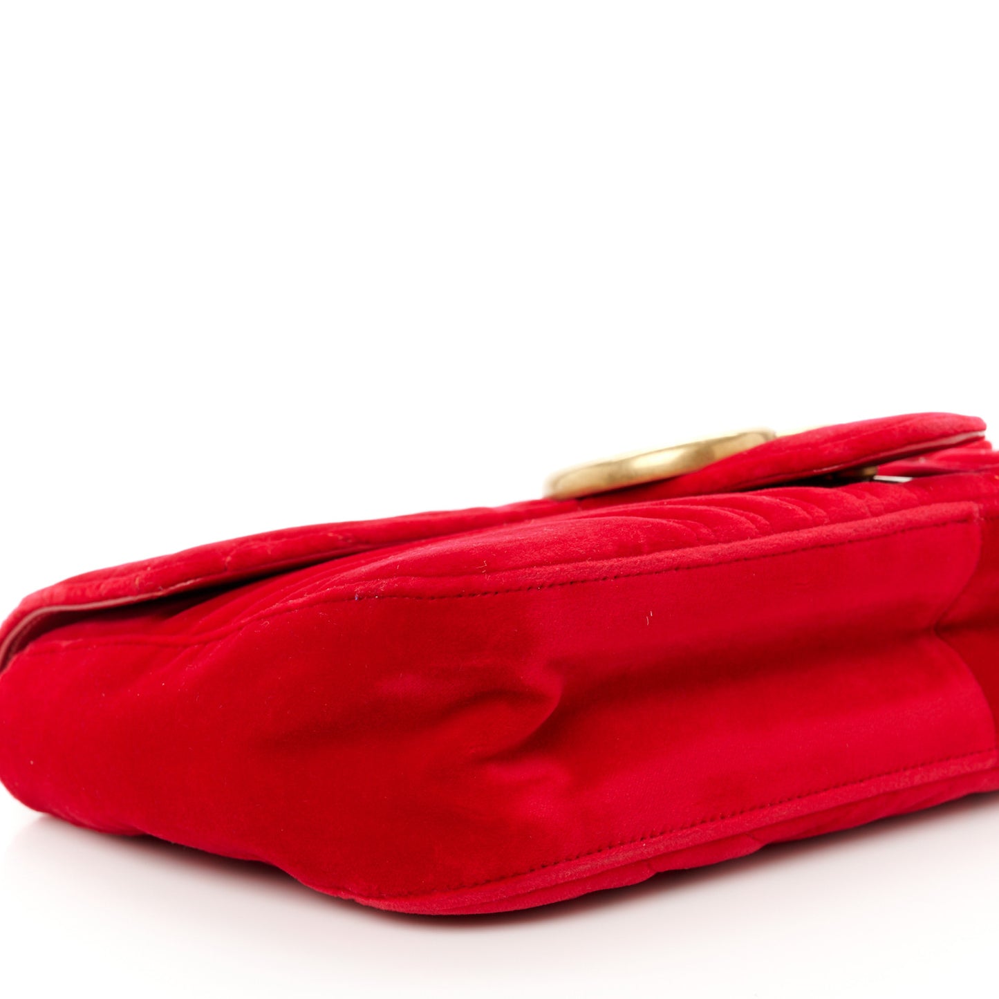 Velvet Matelasse Medium GG Marmont Shoulder Bag Hibiscus Red
