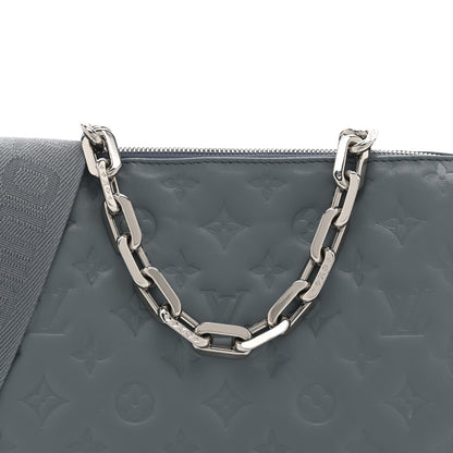 Louis Vuitton Lambskin Embossed Monogram Coussin PM Blue Glacier 7 of 9