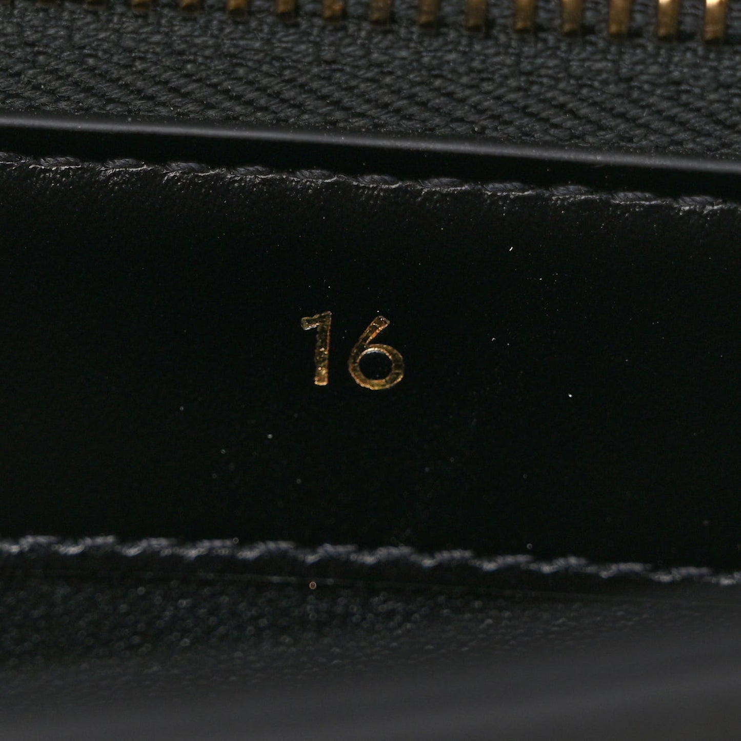 Satinated Calfskin Small 16 Top Handle Bag Black