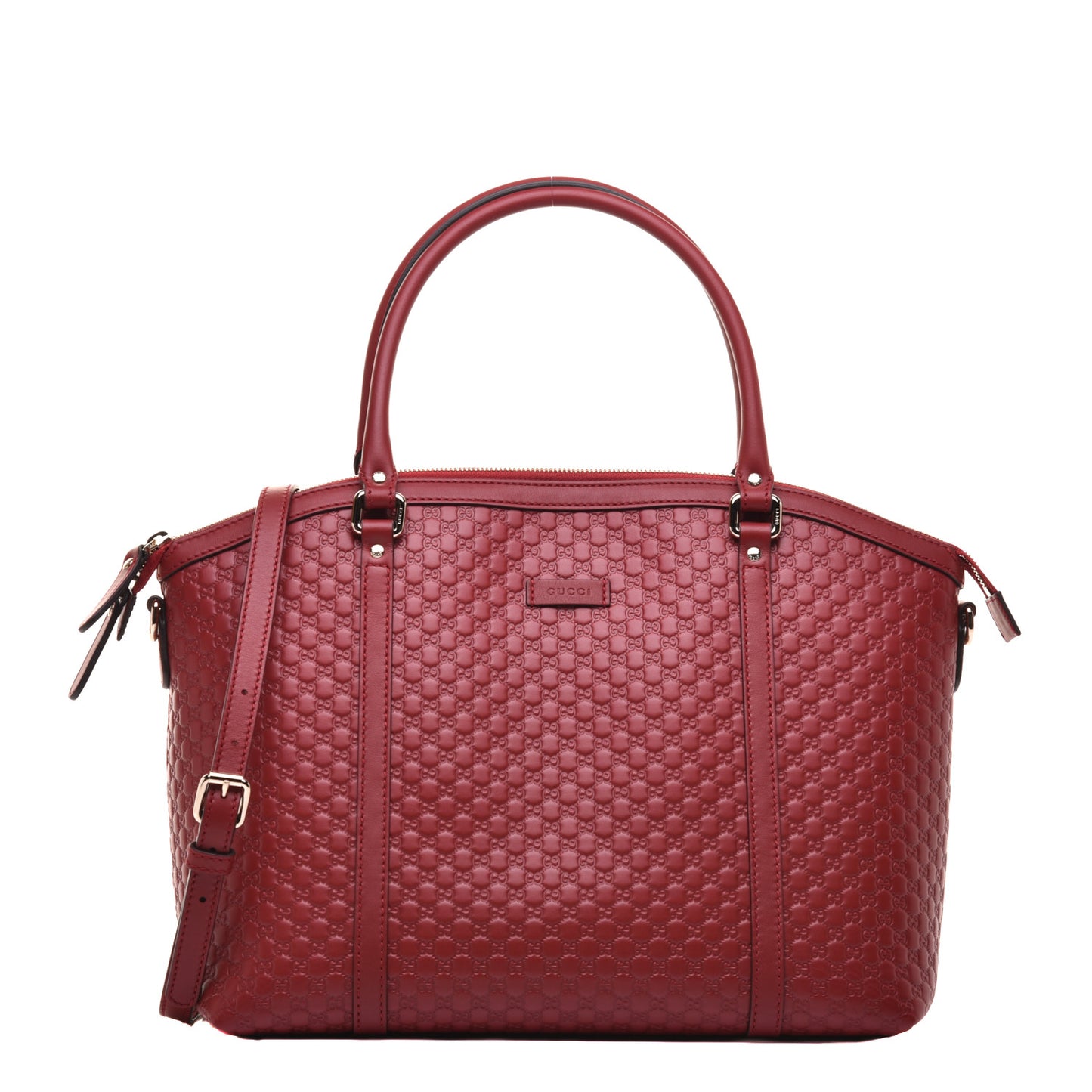 Soft Microguccissima Dome Satchel Red