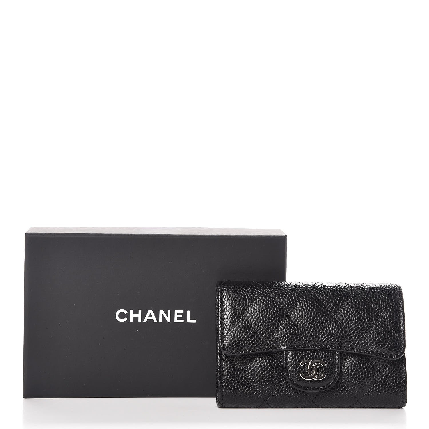 Chanel Caviar Quilted Flap Card Holder Black 9 of 9