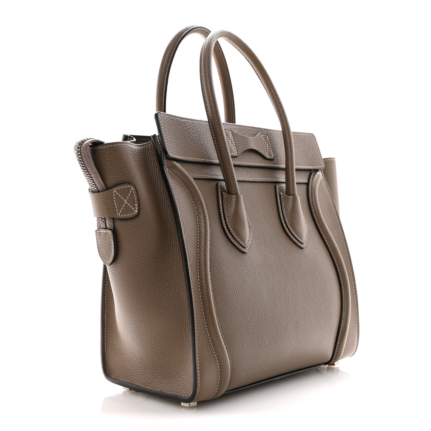 Drummed Calfskin Micro Luggage Souris