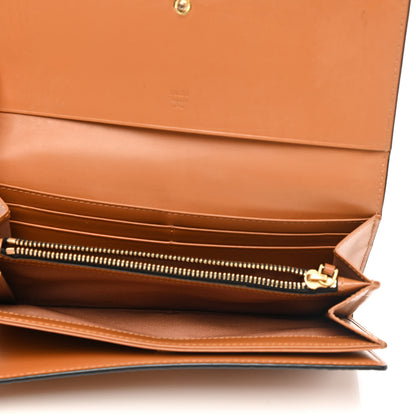 MCM Visetos Grained Calfskin Corina Two Fold Wallet Tan 5 of 13