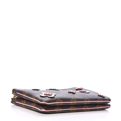 Louis Vuitton Monogram Blooming Flowers Double Zip Pochette 4 of 10
