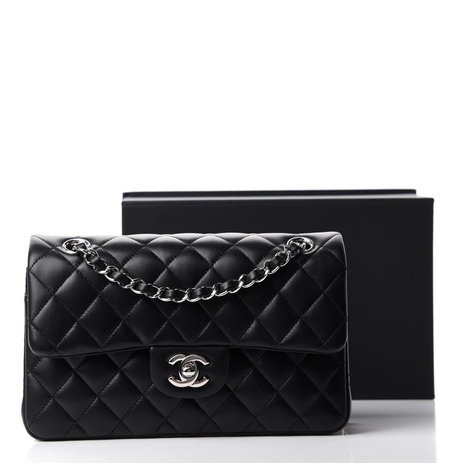 Chanel Lambskin Quilted Small Double Flap Black 13 of 13