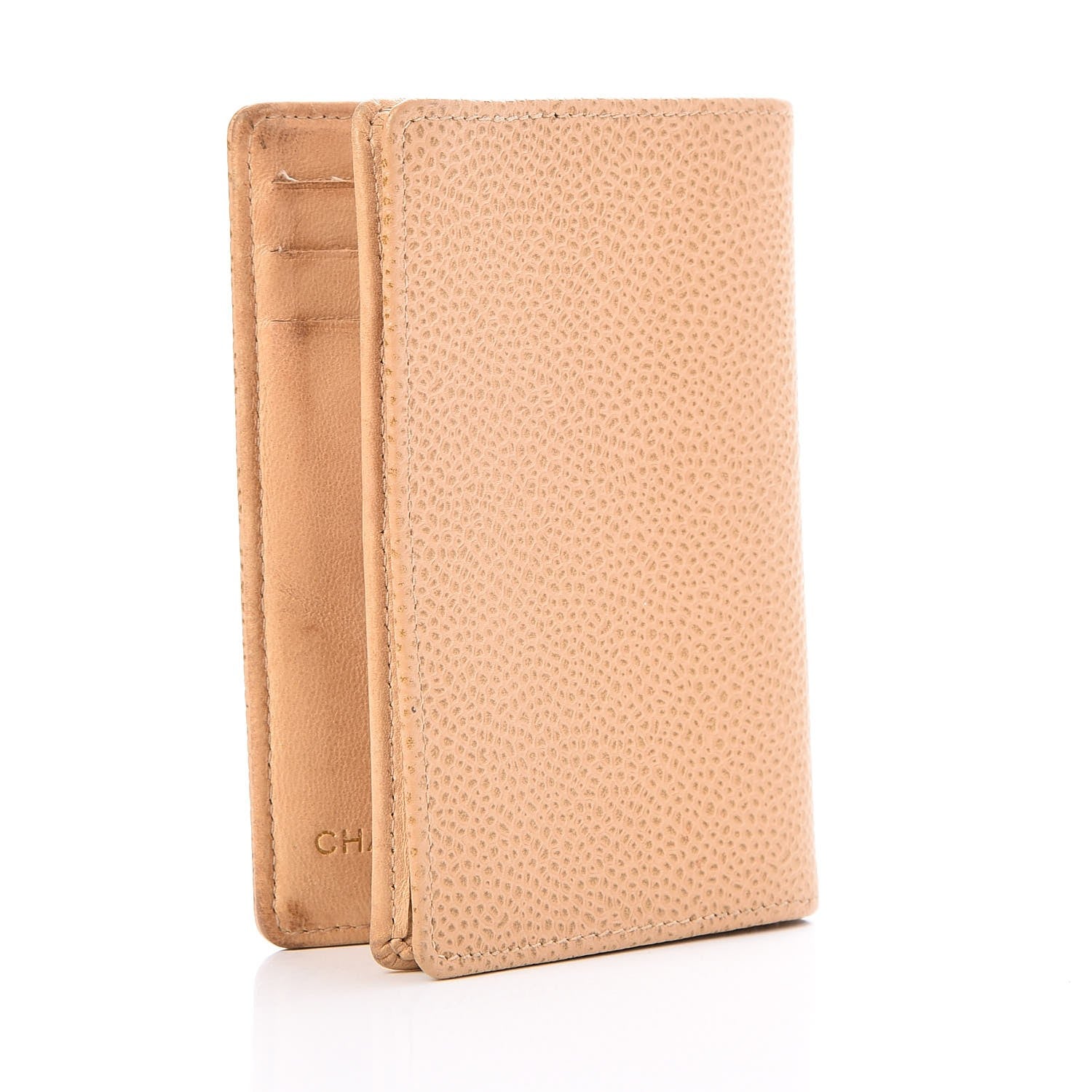 Chanel Caviar CC Timeless Card Holder Beige 3 of 11