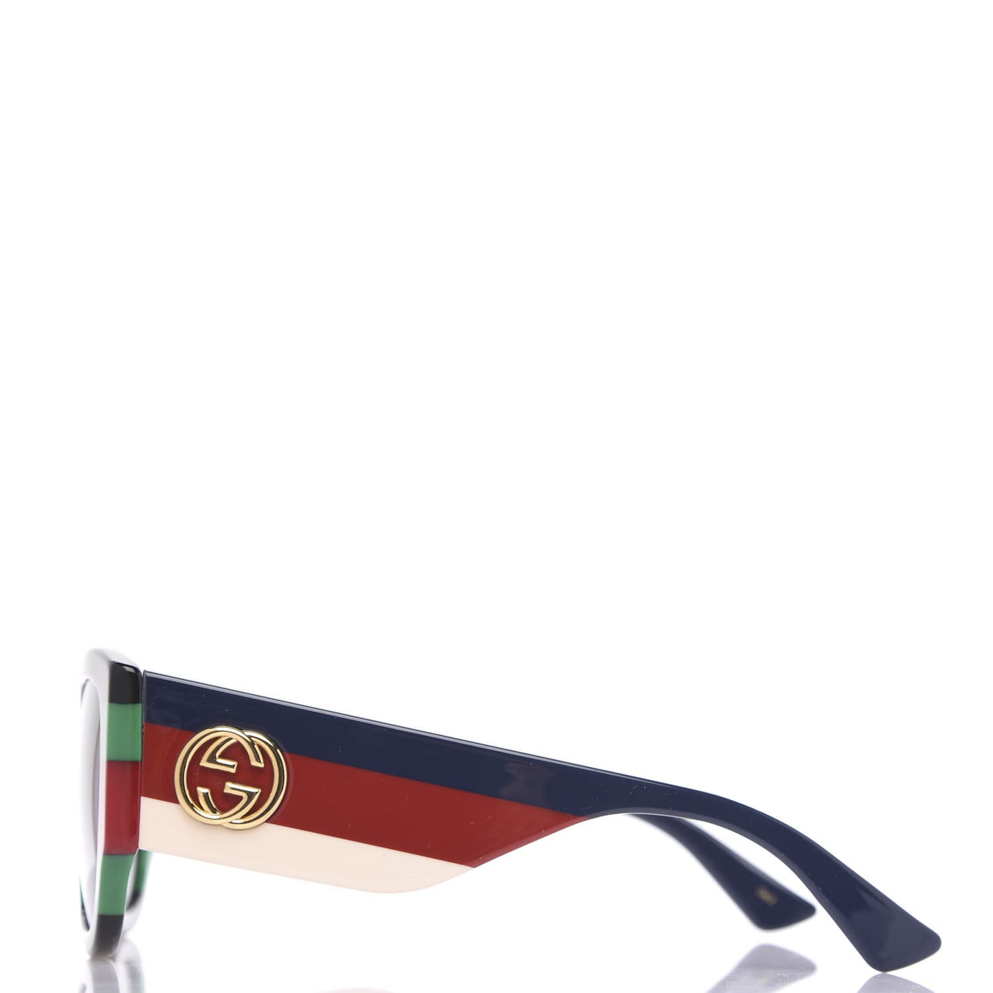 Acetate Web Oversized Frame Rectangle Sunglasses GG0276S Black Multicolor