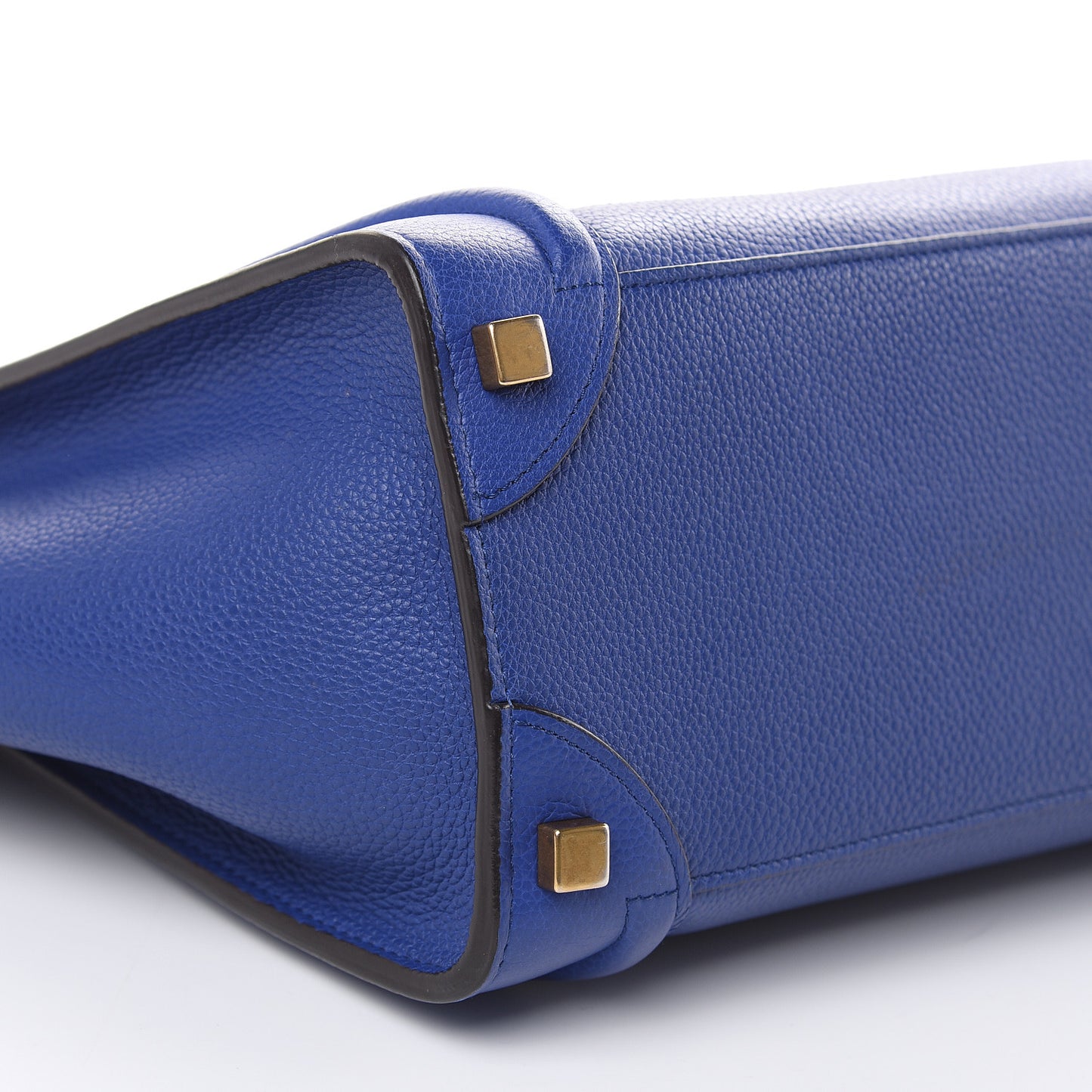 Drummed Calfskin Micro Luggage Indigo