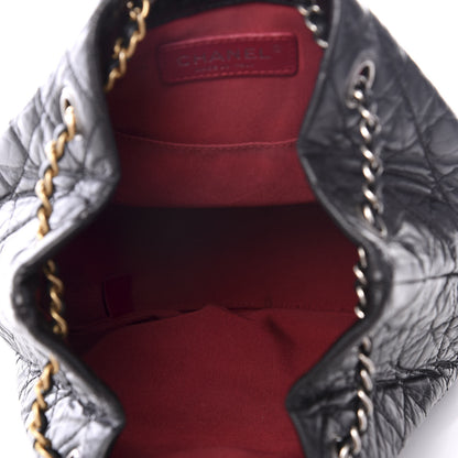 Chanel Aged Calfskin Quilted Gabrielle Backpack Black 4 of 9